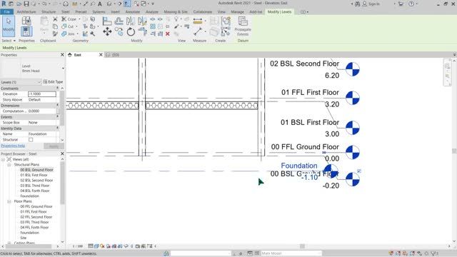 آموزش کامل Revit 2021 | ترسیم فونداسیون و دیوار برشی در رویت (تکمیلی)