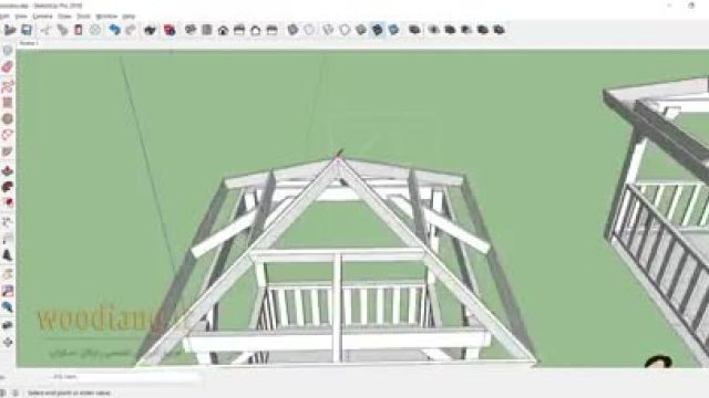آموزش رایگان طراحی آلاچیق با نرم افزار  Sketchup 2018 (قسمت 6)