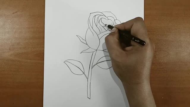 آموزش نقاشی زیباترین گل با مداد رنگی | نقاشی کودکانه شیک و آسان | رسامی آسان