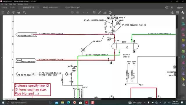 دوره رایگان نقشه خوانی مدارک صنعتی - جهت جریان یا خطوط نمونه برداری