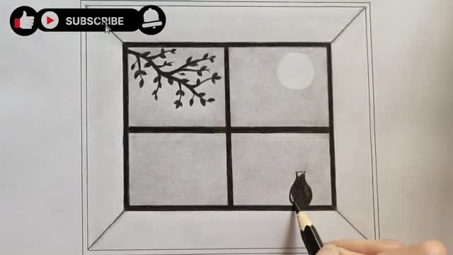 آموزش نقاشی ساده و آسان منظره با مداد