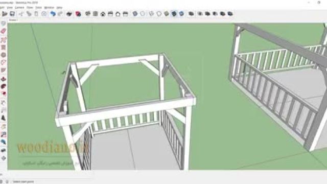 آموزش رایگان طراحی آلاچیق چوبی با اسکچاپ - قسمت 4