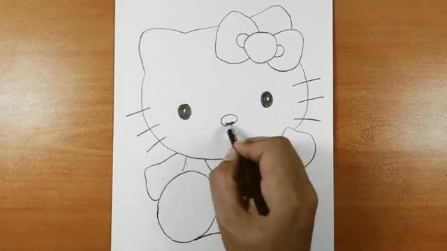آموزش نقاشی دخترانه | آموزش نقاشی ساده برای کودکان با مداد سیاه