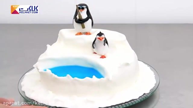 آموزش تزیین کیک خانگی با یک ایده جالب برای کیک تولد کودکان
