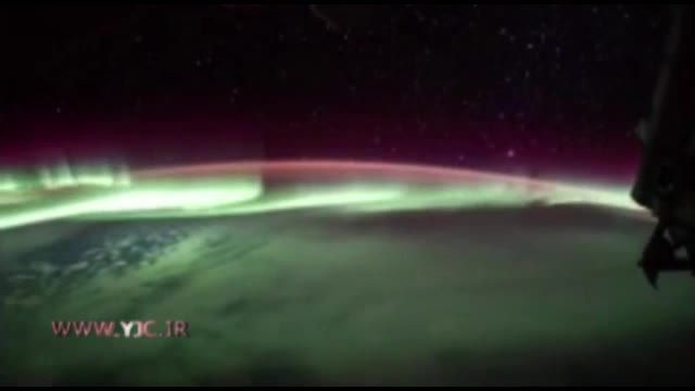 فیلمی گرفته شده توسط فضانورد ایستگاه بین المللی فضایی از شفق قطبی