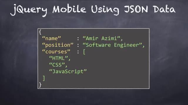 30- استفاده از JSON در جی کویری موبایل jQuery Mobile