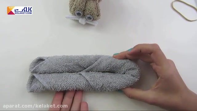 آموزش درست کردن خرگوش با استفاده از حوله یا دستمال آشپزخانه 