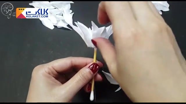آموزش ساخت یک گل زیبا با روبان سفید مناسب برای جشن های نامزدی و عروسی