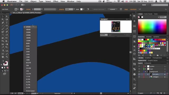 5- زوم، خط کش و راهنما در Adobe Illustrator