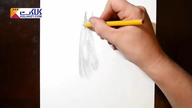 آموزش نقاشی 3بعدی و کشیدن طرح زیبایی از یک اسب 3 بعدی 