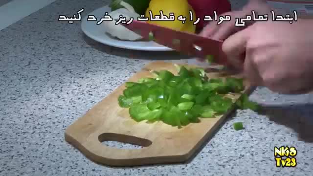 آموزش آشپزی - پاستا با سس سیر - Pasta