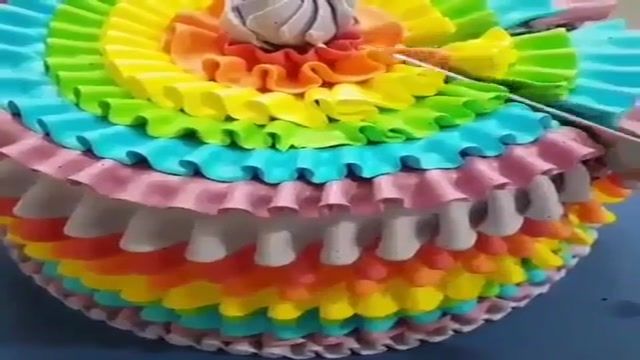 ایده کیک تولد رنگارنگ