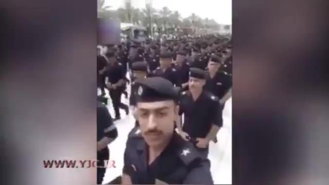 فیلم سلفی ماموری از رژه پلیس کربلا در بین‌الحرمین به مناسبت آزادسازی موصل