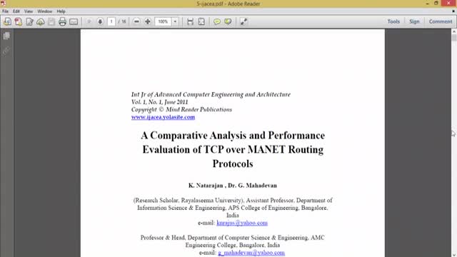 ‫فیلم ارزیابی پروتکل TCP در MANET‬‎