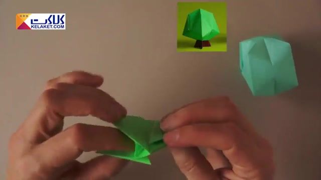 آموزش درست کردن اوریگامی درخت های سه بعدی و زیبا با کاغذهای رنگی 