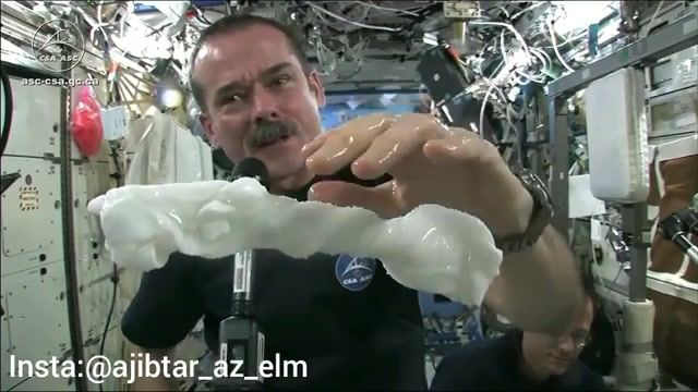 واکنش آب بر روی پارچه در ایستگاه فضایی - پارت دوم