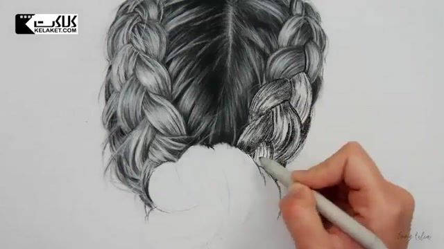 یادگیری نقاشی با ذغال و پاستل: کشیدن بافت موی یک زن 