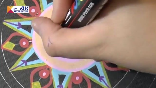 کشیدن یک طرح سنتی بر روی بوم با آموزش گام به گام نقاشی کردن