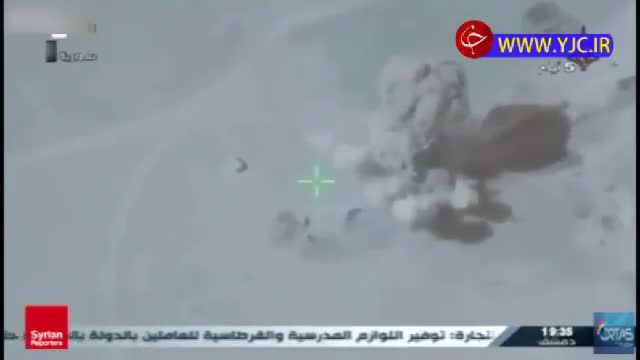 نابودی مواضع داعش در رقه به دست نیروی هوایی روسیه در عملیاتی مشترک با ارتش سوریه