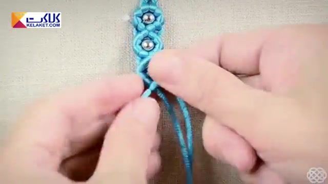 آموزش مکرومه بافی: بافت دستبند شکوفه 10پر