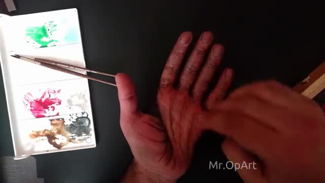 incredible hand painting نقاشی سه بعدی روی دست