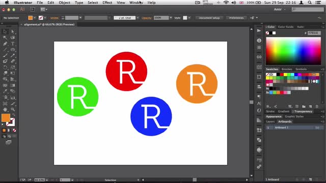 16- ردیف کردن در Adobe Illustrator