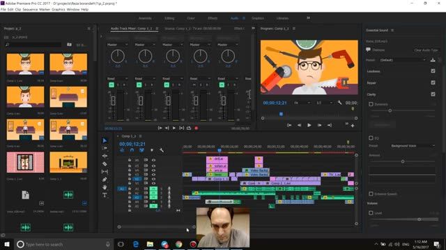 ‫83- امکان Essential Sound در Adobe premiere - آموزش پریمیر سعید طوفانی‬‎