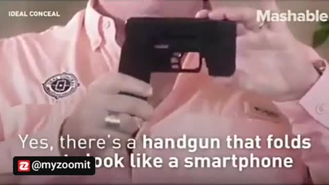 تفنگ جیبی جالبی که به شکل گوشی موبایل طراحی شده