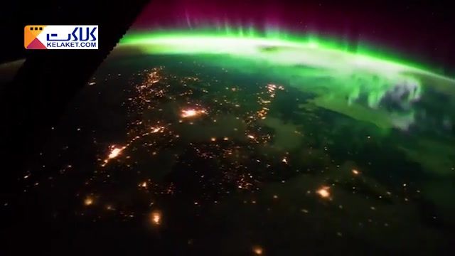 شفق قطبی تصاویری دیدنی از آن  از فراز ایستگاه بین المللی فضایی (ISS)