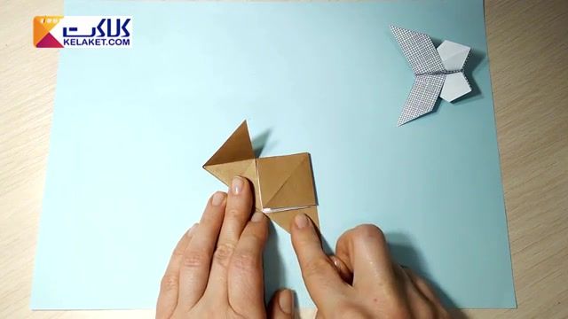 آموزش اوریگامی:ساخت پروانه های رنگی رنگی با کاغذ