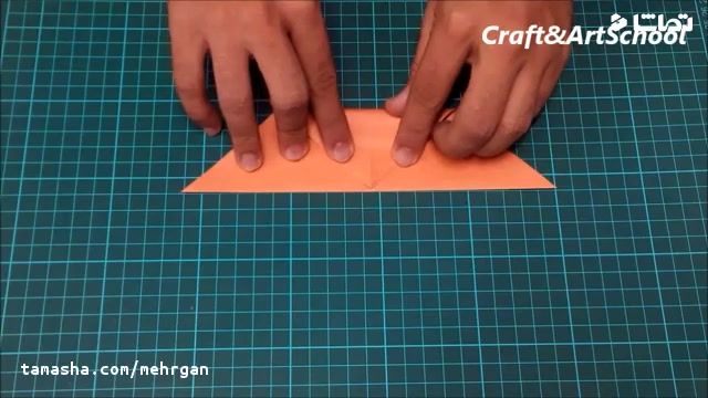 آموزش درست کردن اوریگامی روباه با کاغذ رنگی 