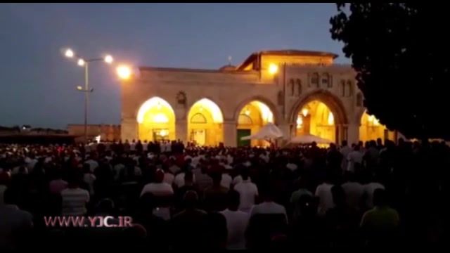 برگزاری نماز باشکوه مغرب و عشاء در مسجدالاقصی پس از شکست محاصره