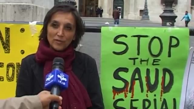 ‫اعتراض فعالان ایتالیایی در محکومیت فروش بمب های ساخت ایتالیا به عربستان‬‎
