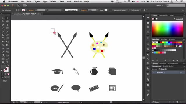 10- ابزار لَسو در Adobe Illustrator