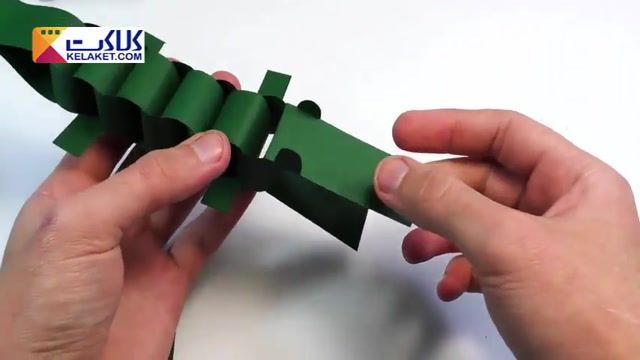 آموزش درست کردن اوریگامی یک کروکودیل با کاغذهای رنگی 