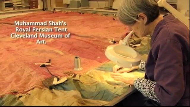 نمایش عمومی چادر مسافرتی شاه قاجار در کلیولند آمریکا