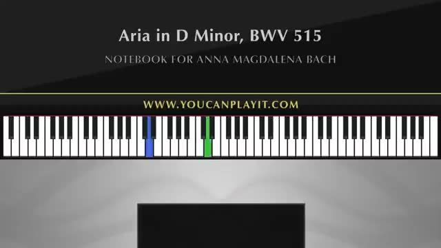 آموزش آهنگی از باخ به نام Aria in D Minor BWV 515