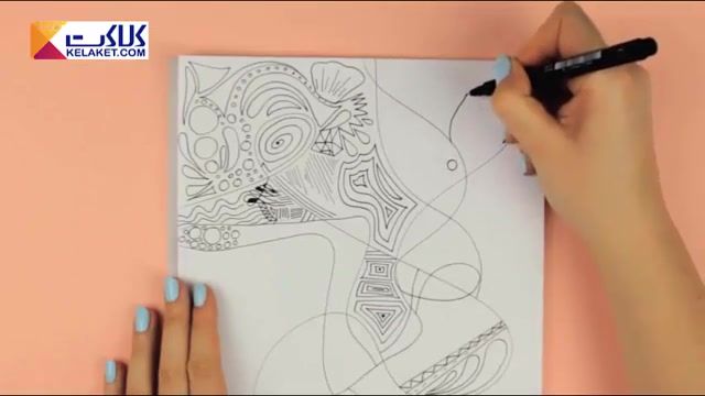 آموزش کشیدن یک طرح انتزاعی با قلم راپید برای هنرمندان رشته گرافیک