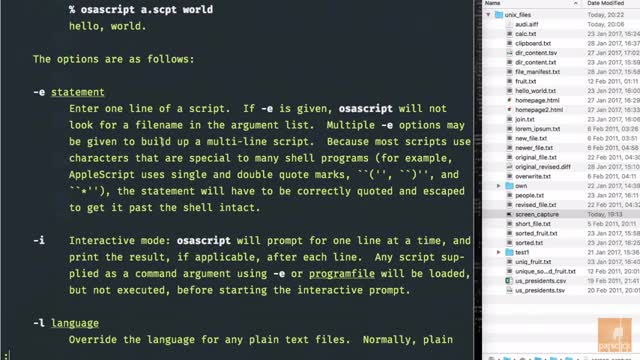 54- به کارگیری Apple Script توسط یونیکس در مک