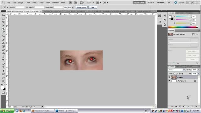 ‫آموزش ویدیویی از بین بردن قرمزی چشم ها با Photoshop‬‎