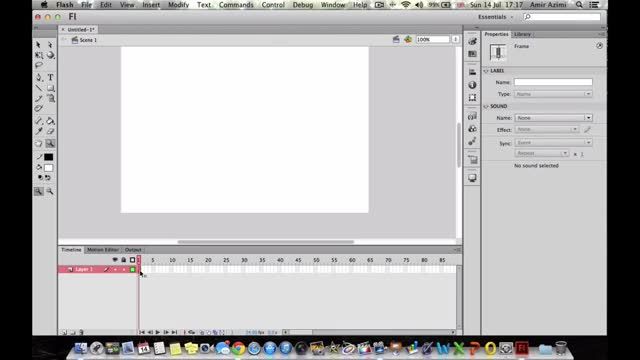 5. ساختن اولین انیمیشن با Adobe Flash CS6