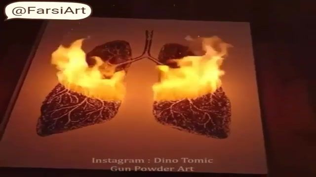 ایده ای خارق العاده برای نقاشی با باروت و آتش زدن آن