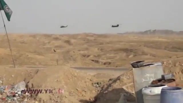 نیروهای حشد الشعبی از حرکت بالگردهای عراق خوشحال شدند