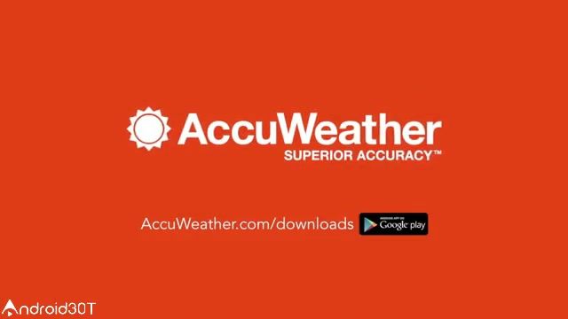 برنامه پیش بینی وضع هوا و شرایط جوی  برای اندروید AccuWeather platinun