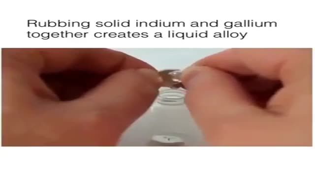‫سایش فلز ایندیوم و گالیوم و تشکیل آلیاژ مایع‬‎