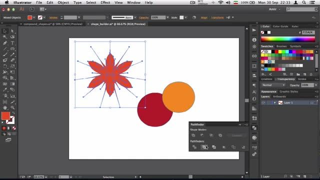 25- خط های مرکب در Adobe Illustrator
