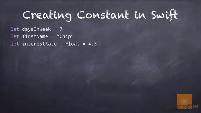 4- ثابت یا Constant در Swift سویفت