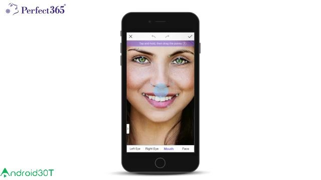 برنامه حرفه ای روتوش صورت و چهره پرفکت Perfect365: One Tap Makeover