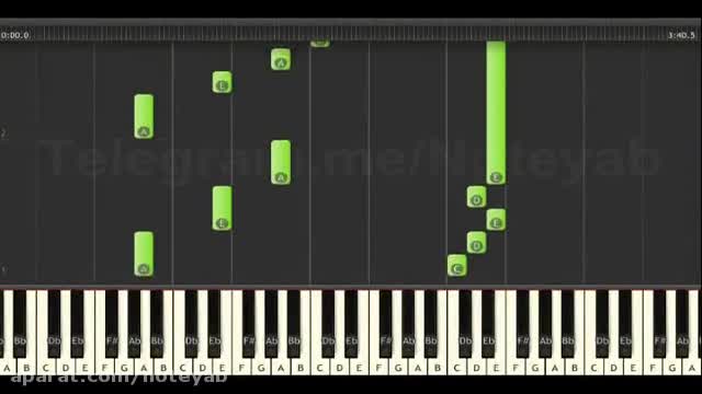  نت پیانو " مگه جنگه " مسعود صادقلو Synthesia
