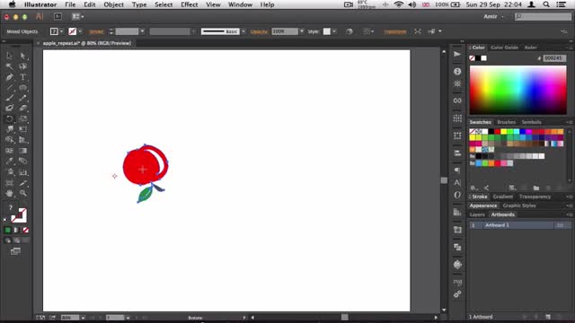 15- ریفلِکت و کِش دادن در Adobe Illustrator